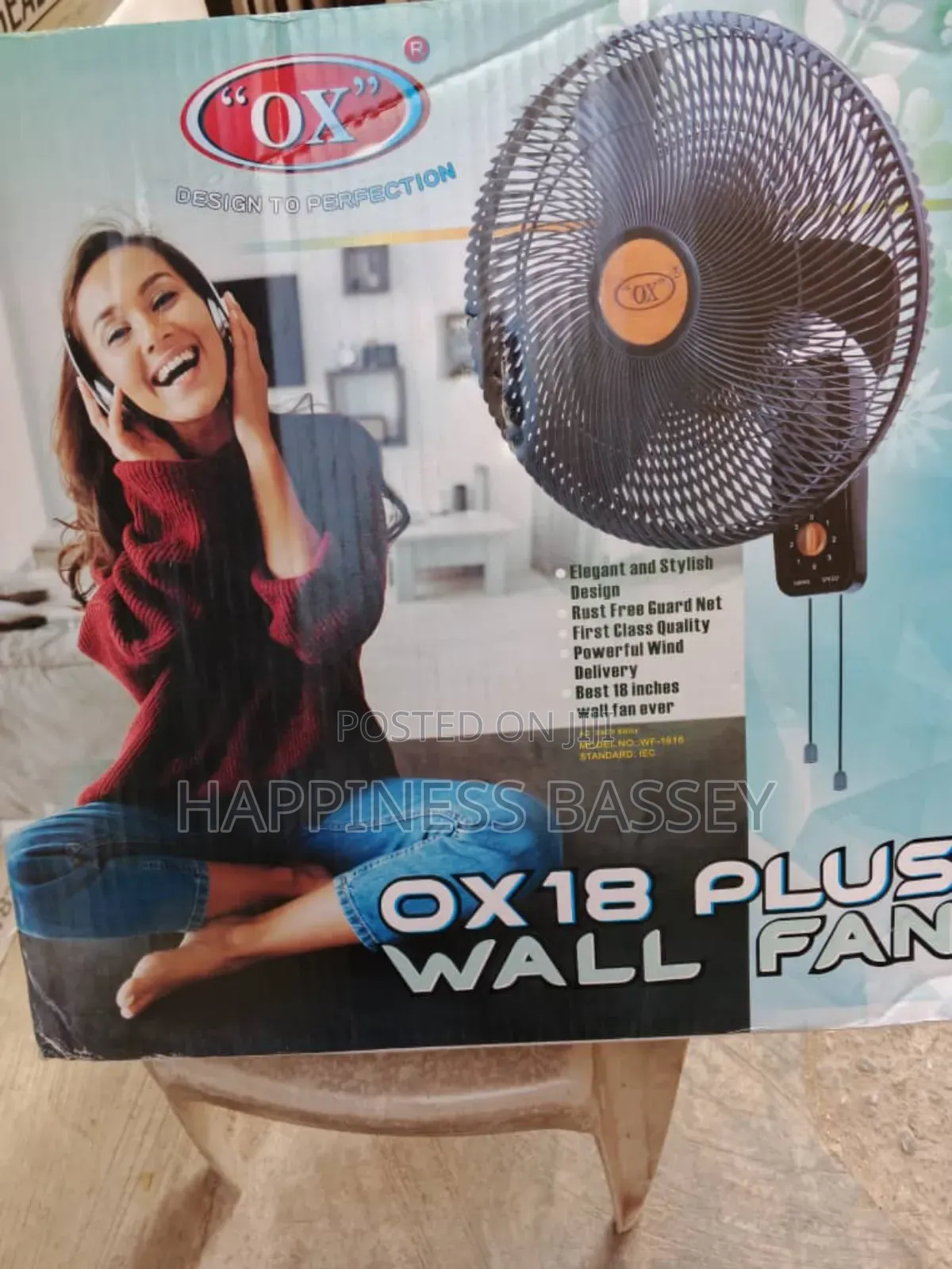 Ox Plus Wall Fan 18inches
