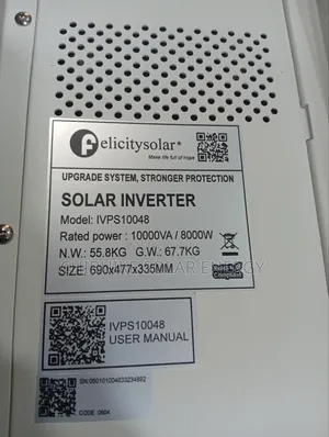 Felicity 10kva Ivps Solar Inverter 48v