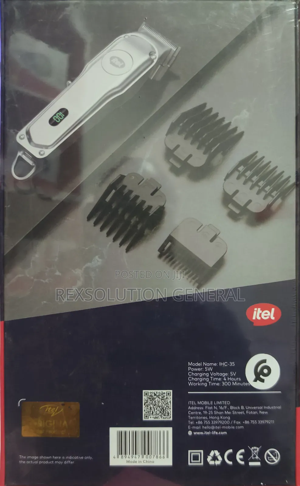 Itel Classic 3 Hair Clipper (Ihc-35) - 5-Hour Battery Type-C Port