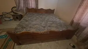 6 by 6 Wooden Bedframe With Original 6 by 6 Size Vitafoam