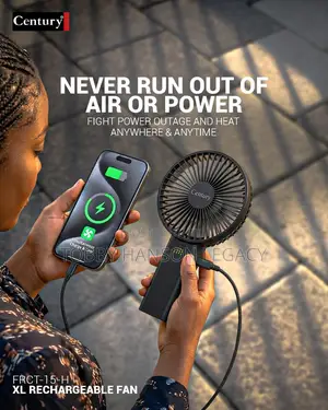 Century Fan FRCT-15h Xl Rechargeable Handheld Fan