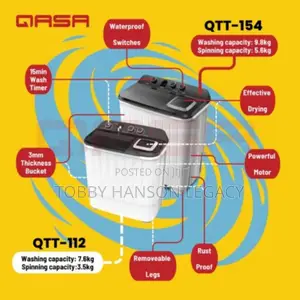 Qasa 9.8kg Twin Tub Washer QTT-154q2