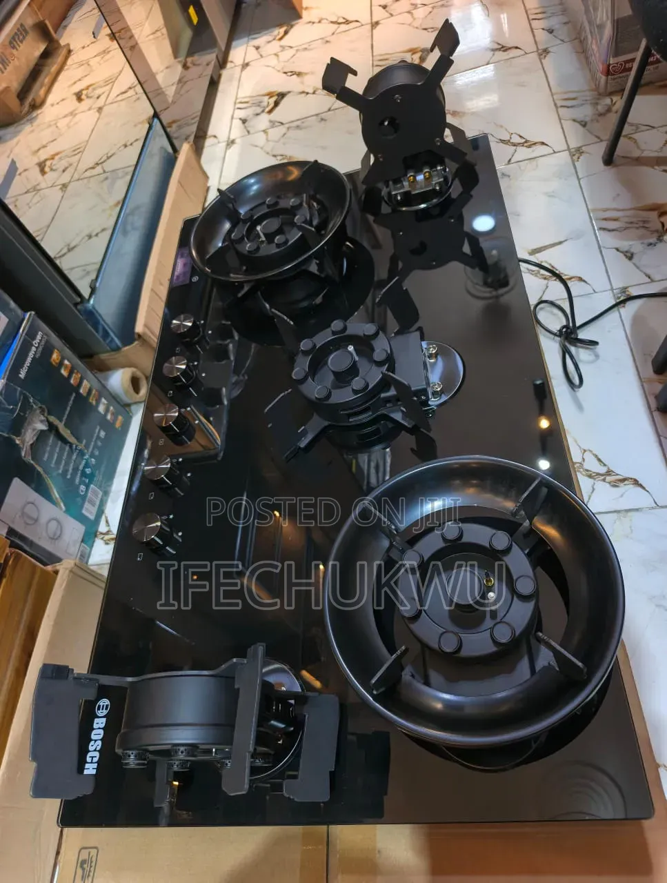 Original Bosch Built-in 90cm Flips Up Automatic 5 Burners Gas Cooker