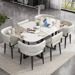 Ox Marble Dinning Table With 6 Chairs