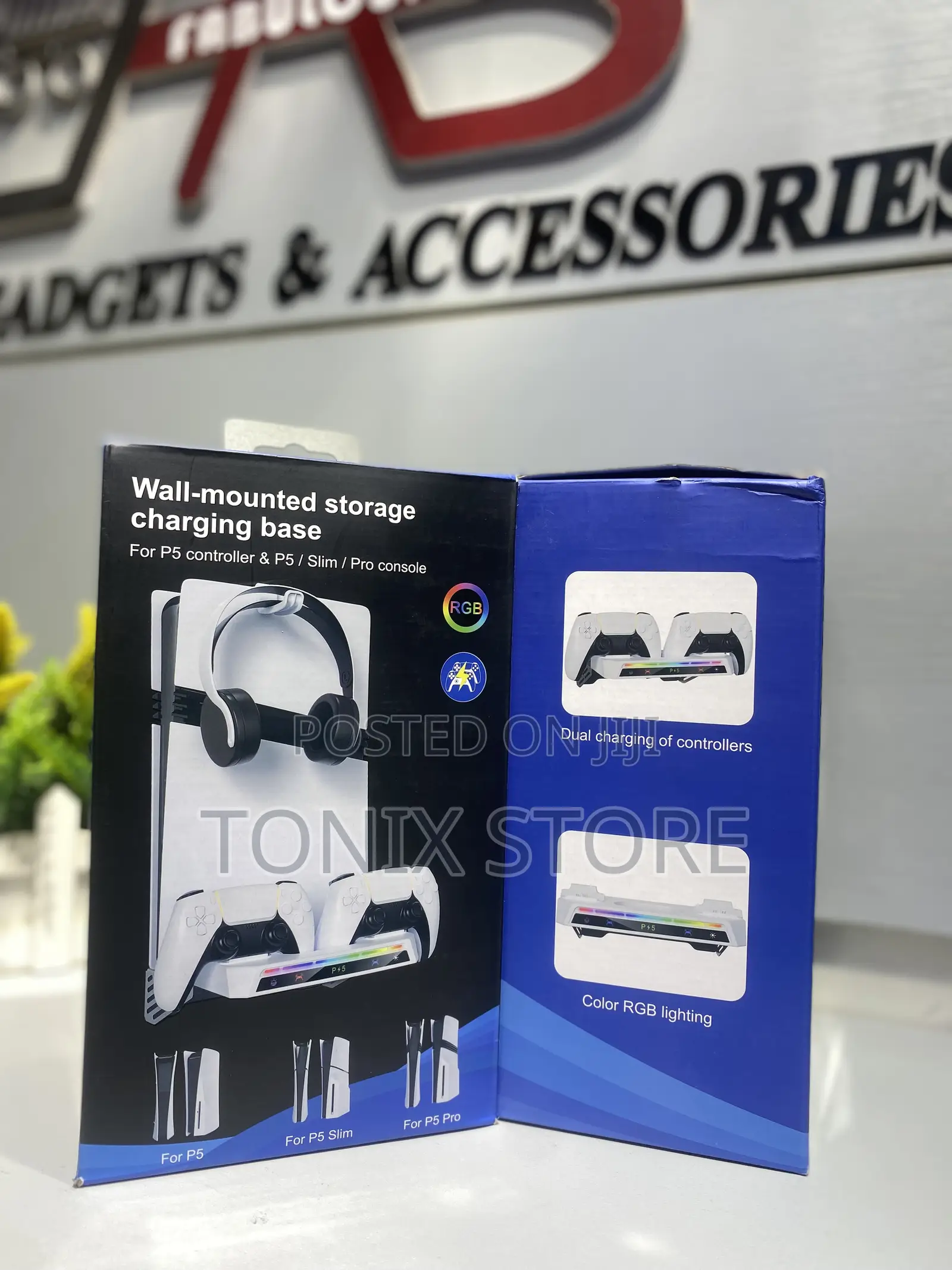 Wall-Mounted Storage Charging Base for Ps5 Pad Ps5 Fat/Slim/Pro