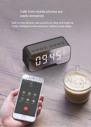 Rechargeable Stereo Base-Heavy Bluetooth Speaker With /Fm Radio Clock