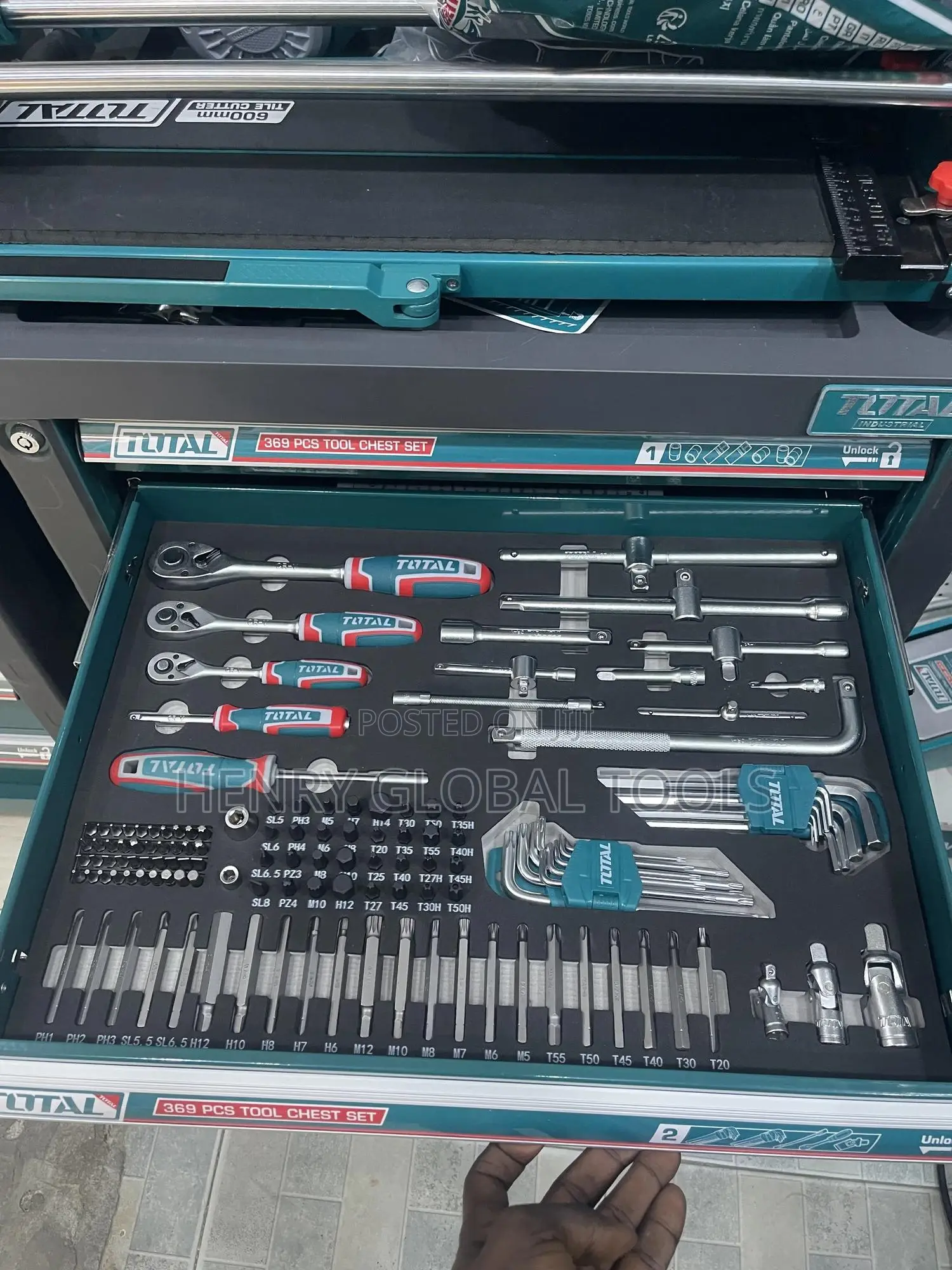 369pcs Total 7drawer Complete Combination Tools Chest Set