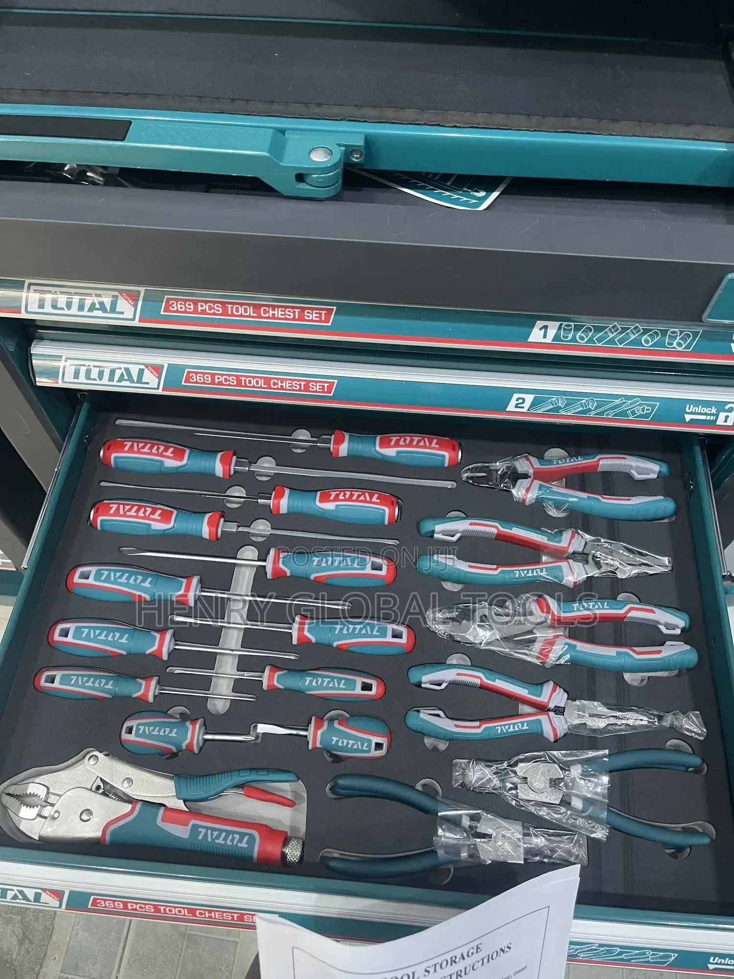369pcs Total 7drawer Complete Combination Tools Chest Set