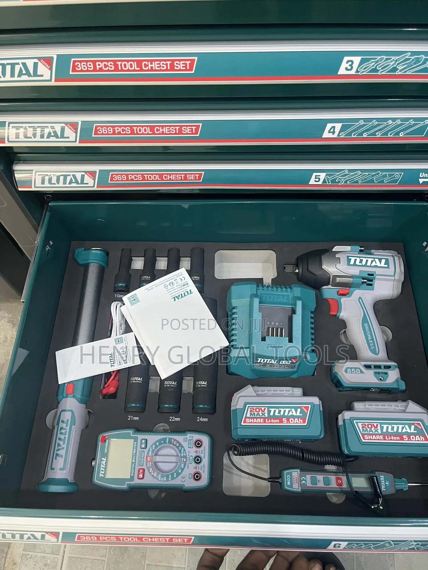 369pcs Total 7drawer Complete Combination Tools Chest Set