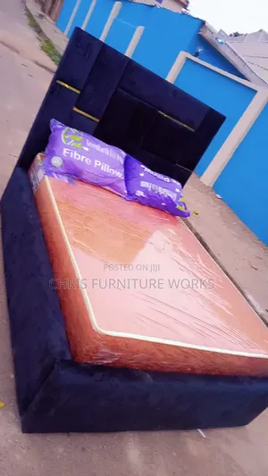41⁄2 by 6ft Bedframe With Semi Orthopaedic Mattress