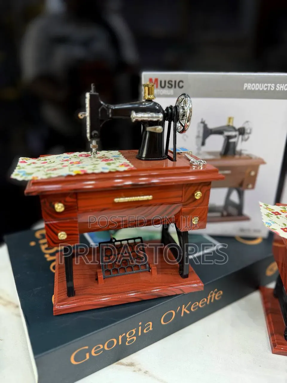 Vintage Sewing Machine Music Box