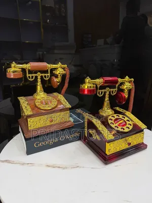 Vintage Heart Shape Dial Telephone Music Box