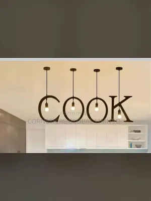 Modern “Cook” Letter Chandelier Light Fixture