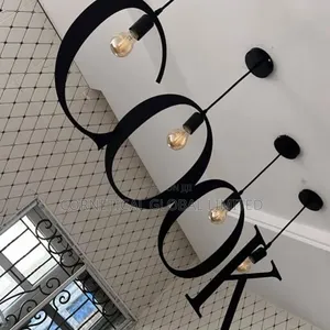 Modern “Cook” Letter Chandelier Light Fixture