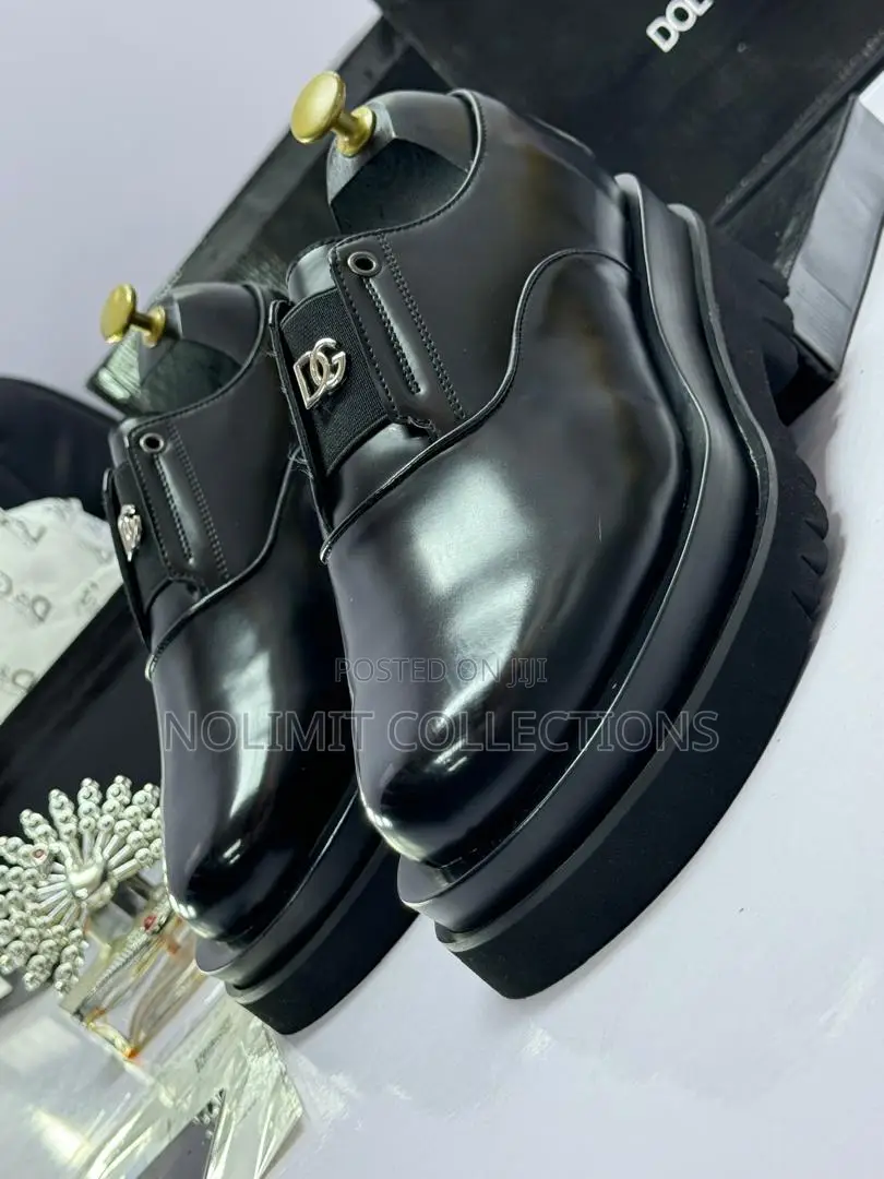 Dolce Gabbana Plain Leather Loafers With Platform Soles