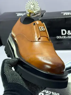 Dolce Gabbana Plain Leather Loafers With Platform Soles