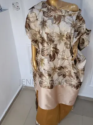 Damask Mikado Bubu Dress