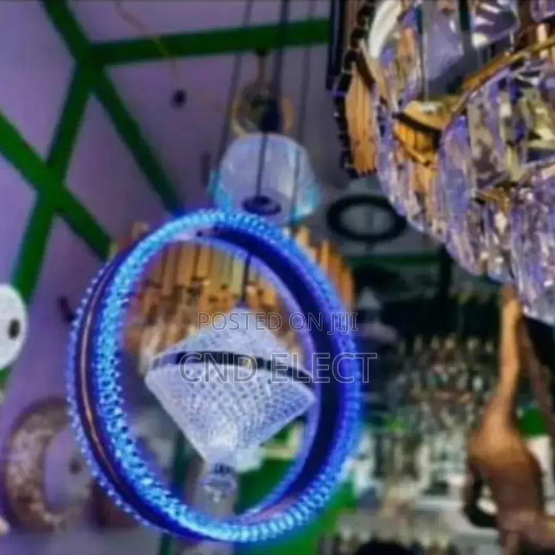 Luxury 3-ring White Gold Led Chandelier
