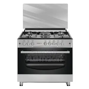 Maxi 60x90 - 4 Gas 2 Electrical Burners, Gas Cooker, Glass, Stainles