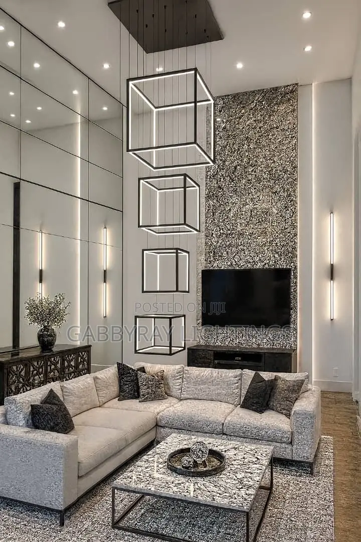 Long Cube Led Chandelier