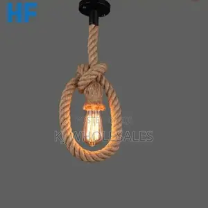 Vintage Hemp Rope Dropping Pendant Light