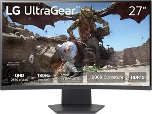 Lg 27gs60qc-B Ultragear 27-Inch Curved Gaming Monitor QHD 180hz