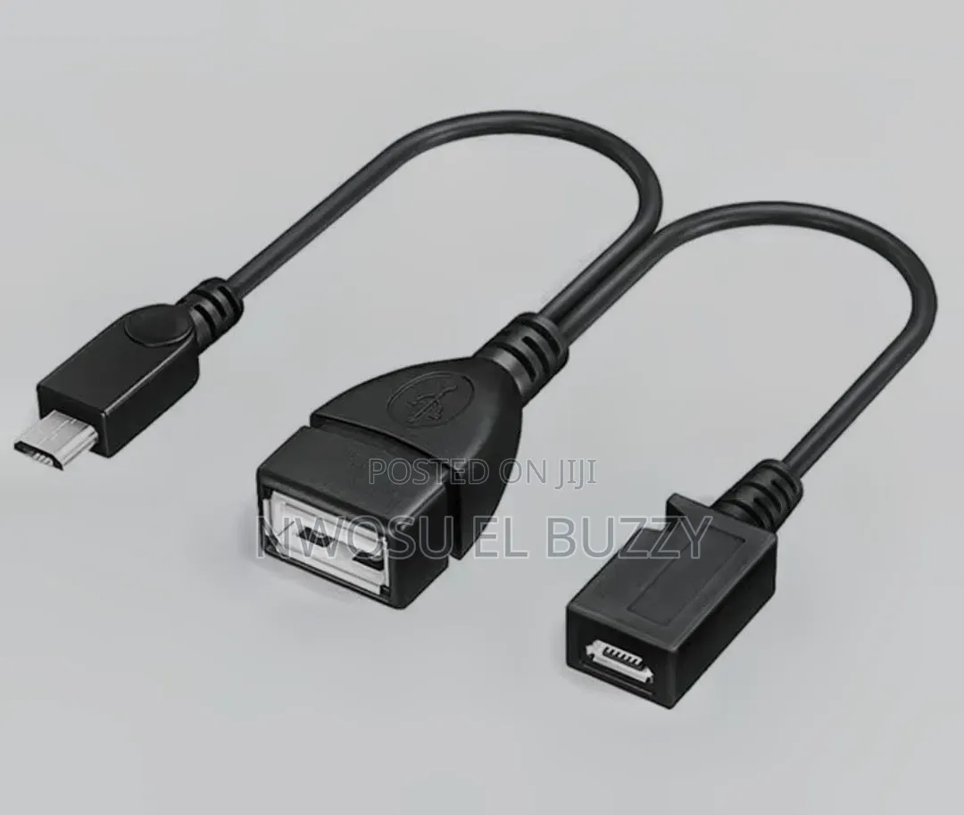 Micro Usb Otg (On-the-Go) Adapter Cable With Power Port. Firestick Etc