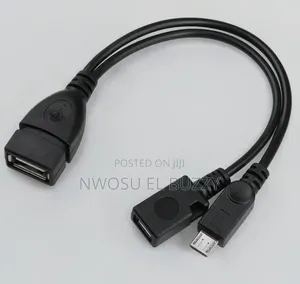 Micro Usb Otg (On-the-Go) Adapter Cable With Power Port. Firestick Etc