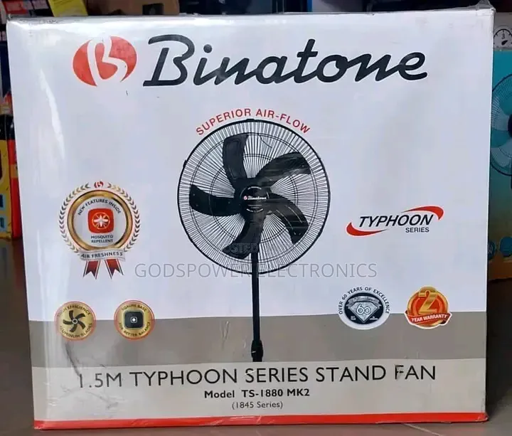 Original Binatone Super Air-Flow Standing Fan