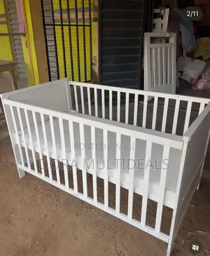 Foreign Imported Wooden Baby Crib Suitable for Twins