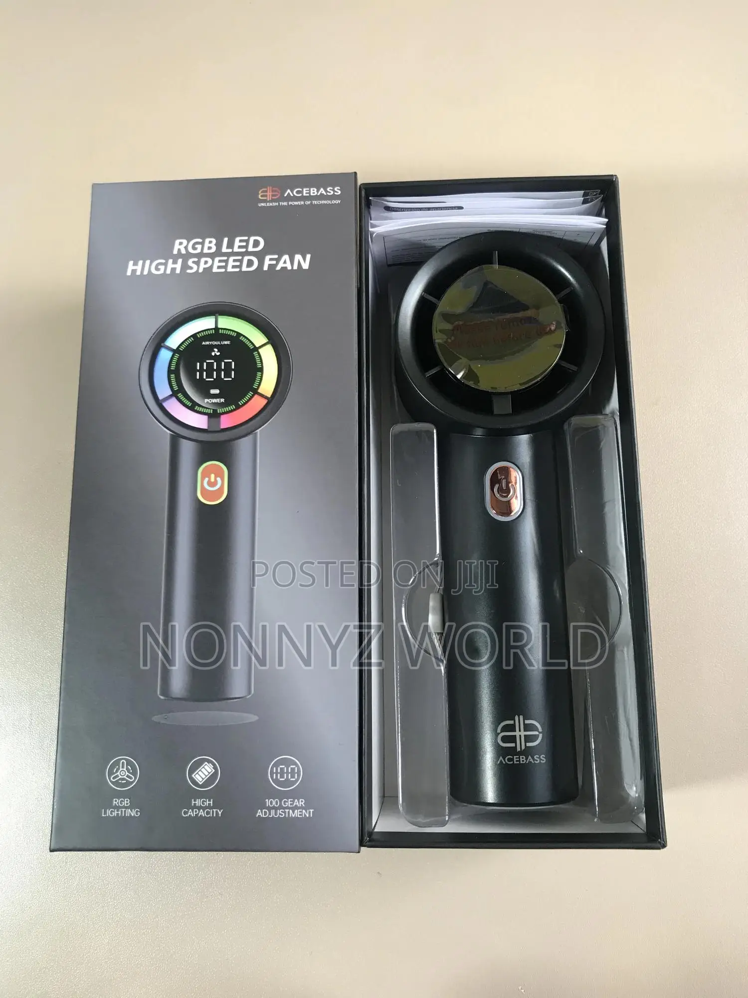 High Speed Rechargeable Hand Fan