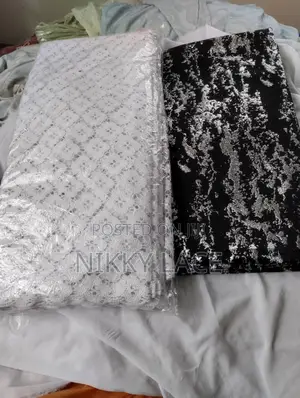 White Sequins Guipure Lace