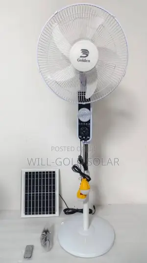 Solar Rechargeable Standing Fan - Full Set