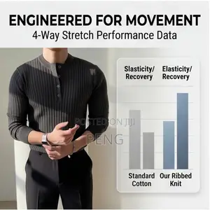 Men's Slim Fit Henley Shirt