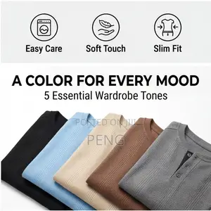 Men's Slim Fit Henley Shirt