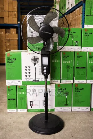 Can Charge With Solar Or Nepa 16" Solar Rechargeable Standing Fan