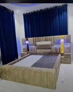 Luxury Upholstered Bed Frame With Led Headboard