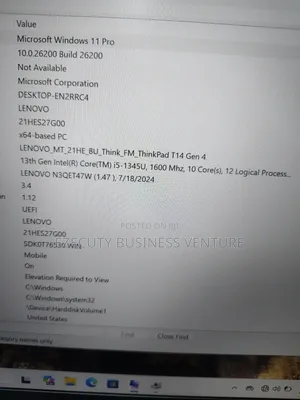 Laptop Lenovo ThinkPad T14 G4 16GB Intel Core i5 SSD 256GB