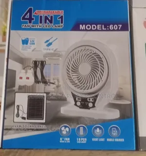 8" 4in1 Rechargeable and Solar Table Fan