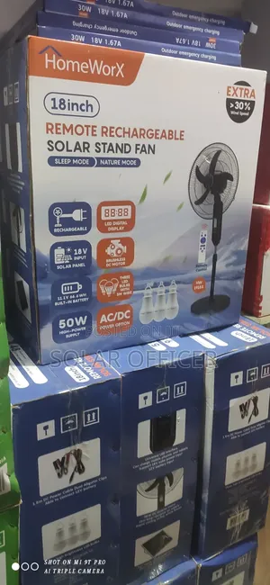 Rechargeable Solar Fan With Pannel