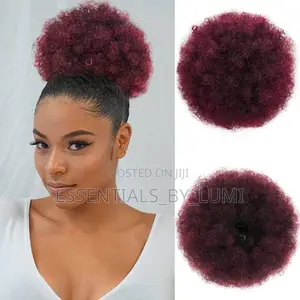 Afro Kinky Curly Puff Drawstring Ponytail — Hair Bun Extension