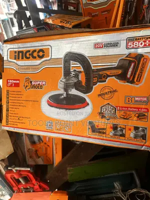 Ingco 20v Cordless Polisher – 180mm (7”) With 4.0ah Battery