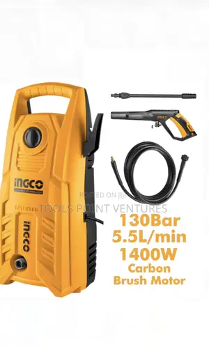 Ingco High Pressure Washer 1400w 130bar 1900psi, Auto Stop System