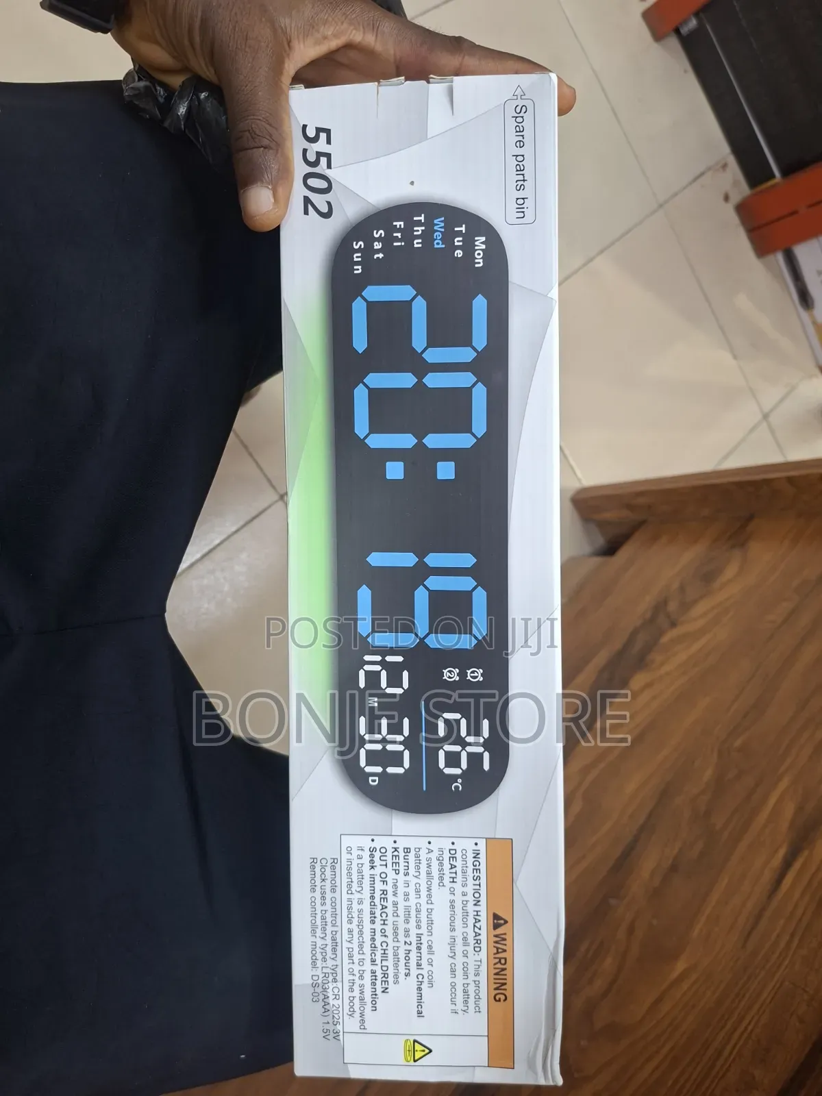 Led Wall Clock With Light Color Changing Temperature Remote Control