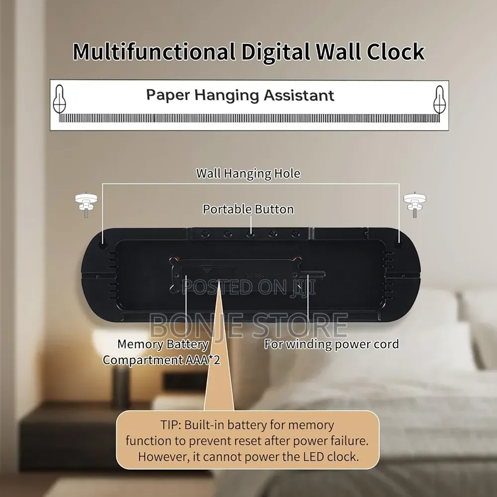 Led Wall Clock With Light Color Changing Temperature Remote Control