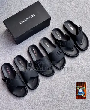 Coach Brand Men Slides/Buckle Slippers