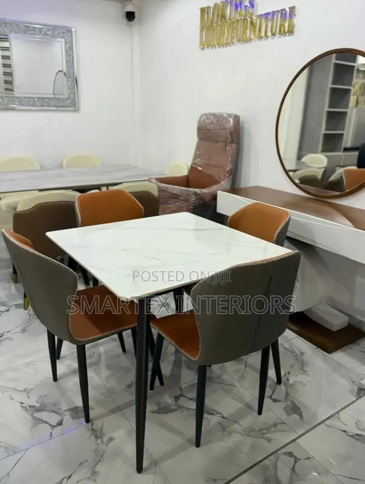 Marble Top Square Dinning Table With Chairs