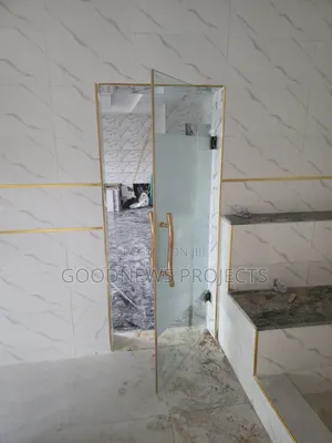 Gold Hinges Frosted Glass Door