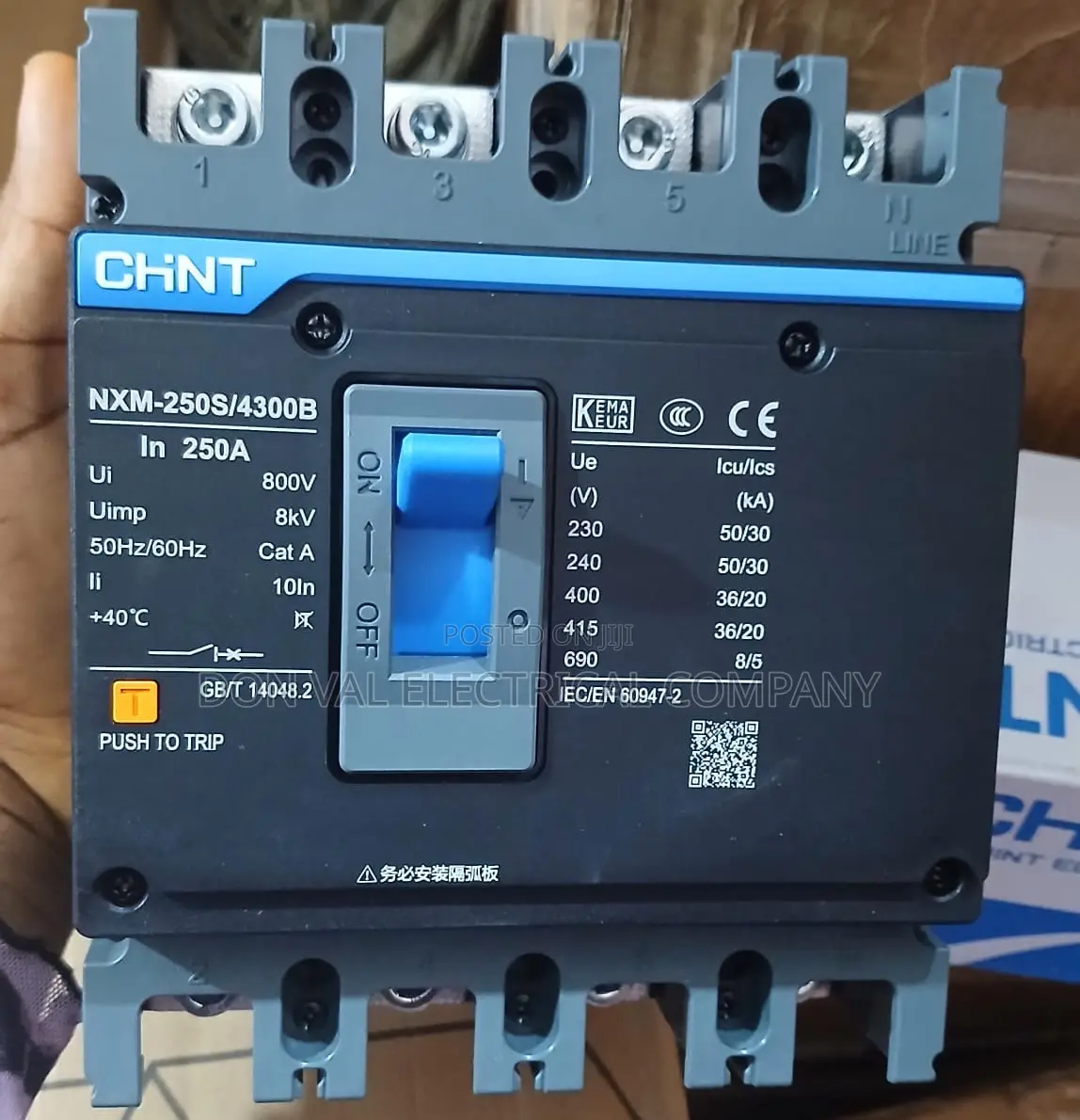 250amp 4pole (Chint)Mccb