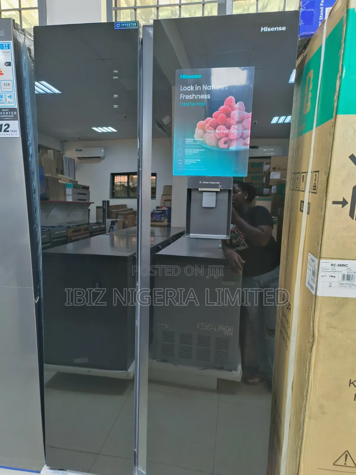 Hisense Side by Side Fridge(544l)